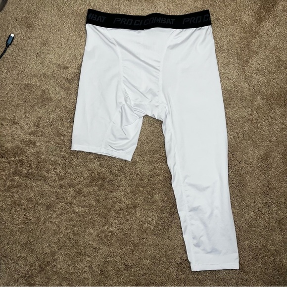 Men's 3/4 One Leg Compression Capri Tights Pants Athletic Base Layer Size Small - Picture 9 of 9